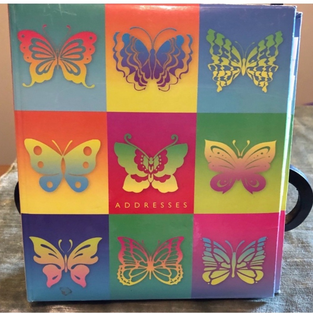 Colorful Butterfly Address Book